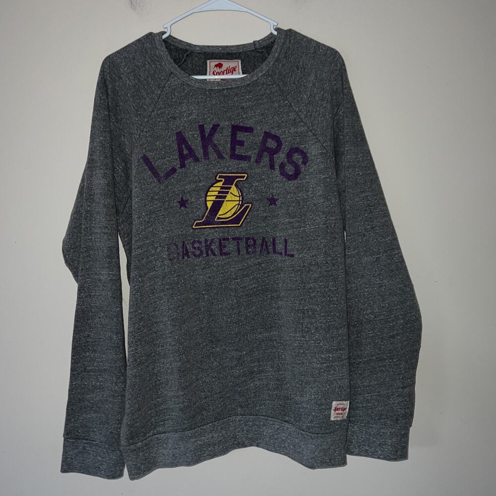 LA Lakers Basketball Sportige Men’s Large Crewneck Sweatshirt Pull Over